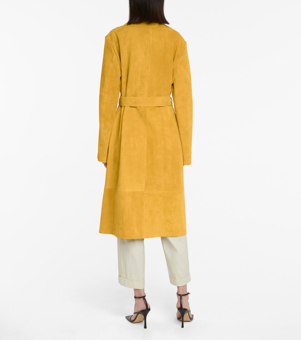 yellow wrap coat