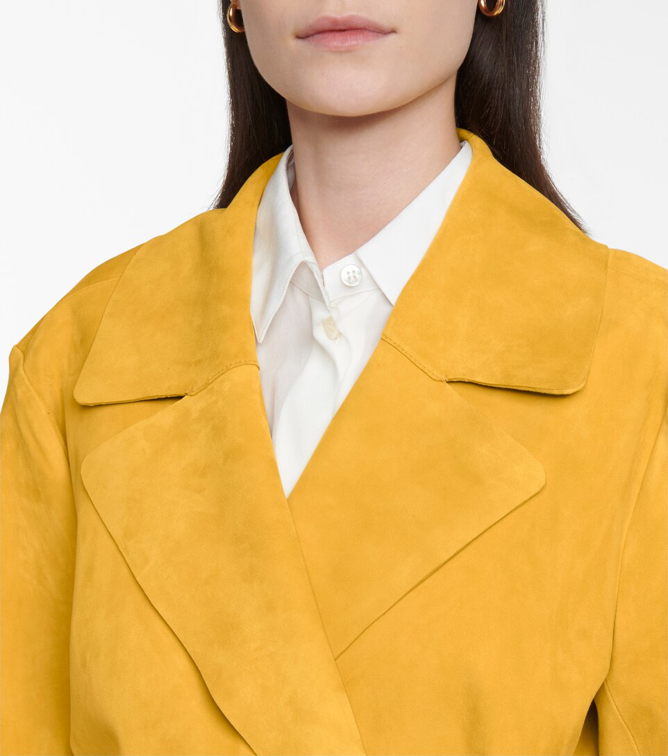 yellow wrap coat