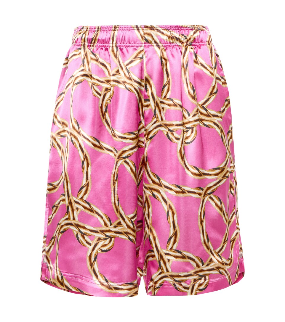 Vetements - Printed satin shorts 