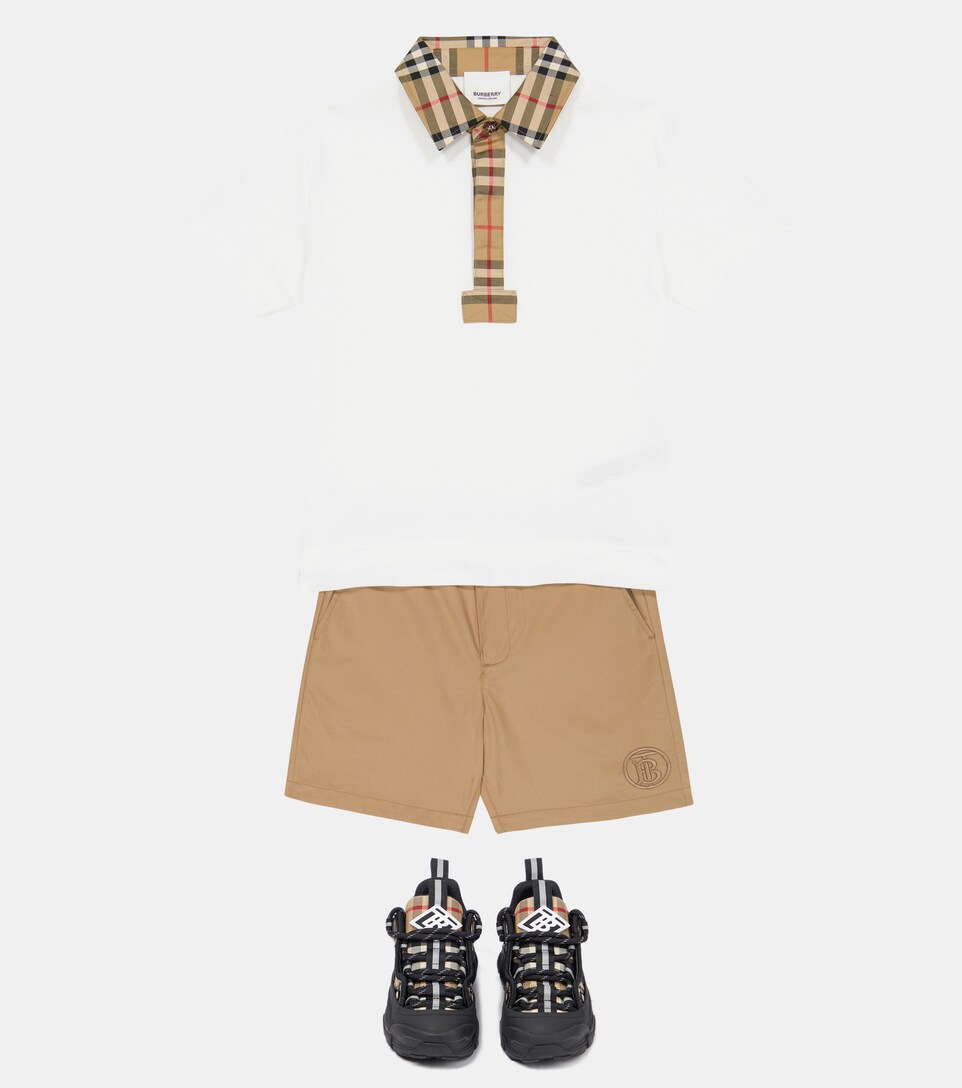 Burberry Kids - TB cotton twill shorts 