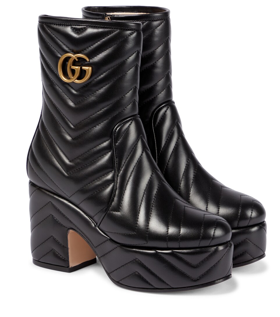 gucci leather bootie with studs