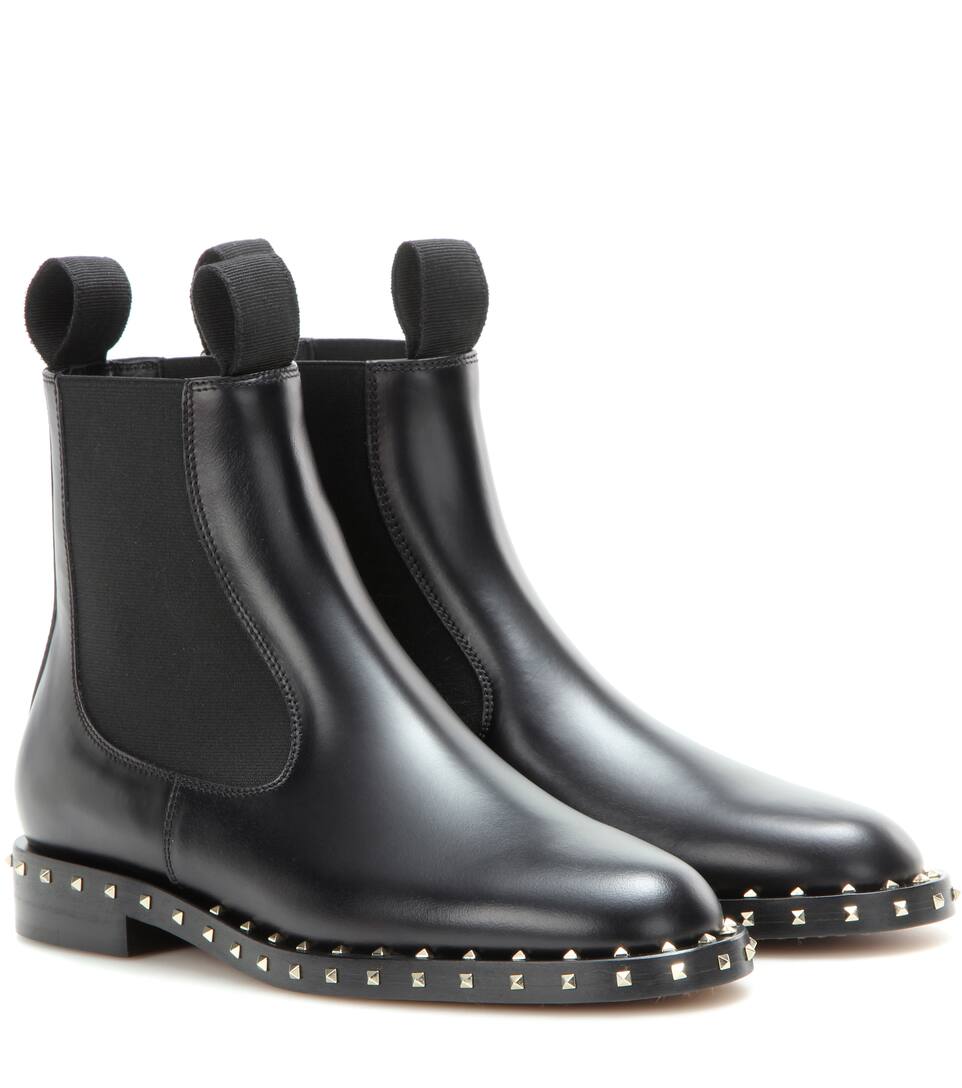 Valentino Garavani Bottines En Cuir Soul Rockstud , Valentino