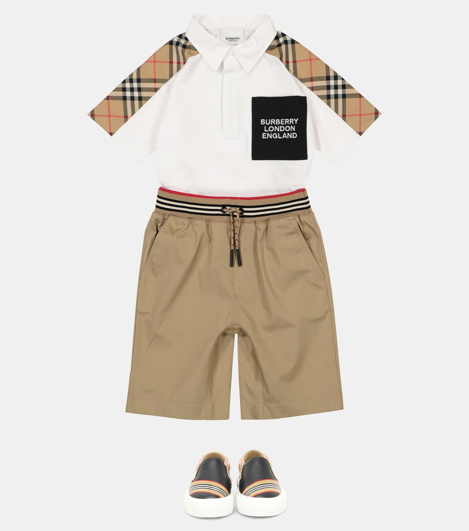 Burberry Kids Short Icon Stripe En Coton Mytheresa