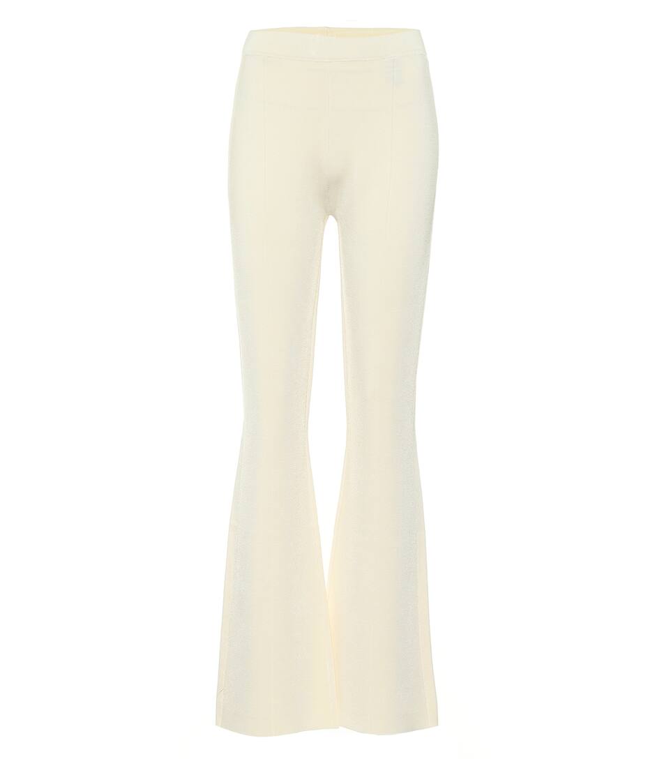 ribbed knit flare pants