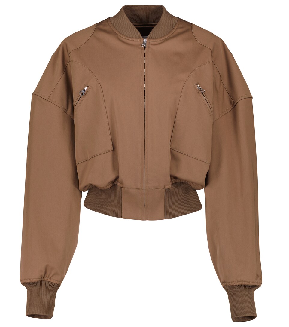cotton blend bomber jacket