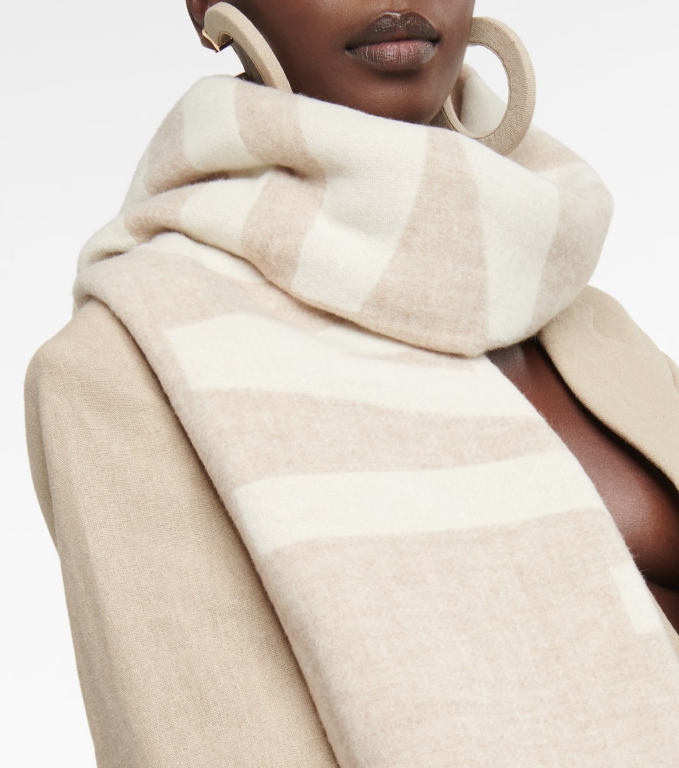 Jacquemus - Logo jacquard virgin wool scarf | Mytheresa