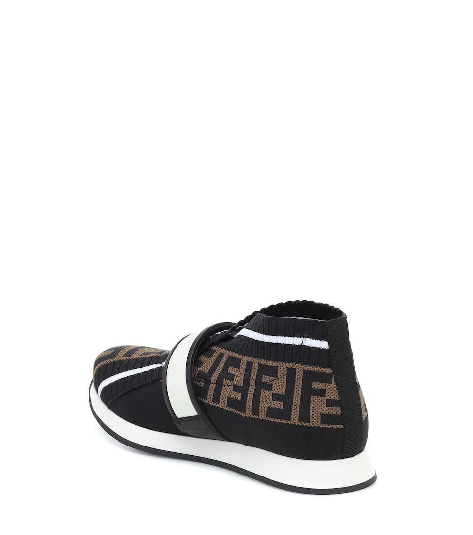 FENDI FF jacquard sneakers,P00436338