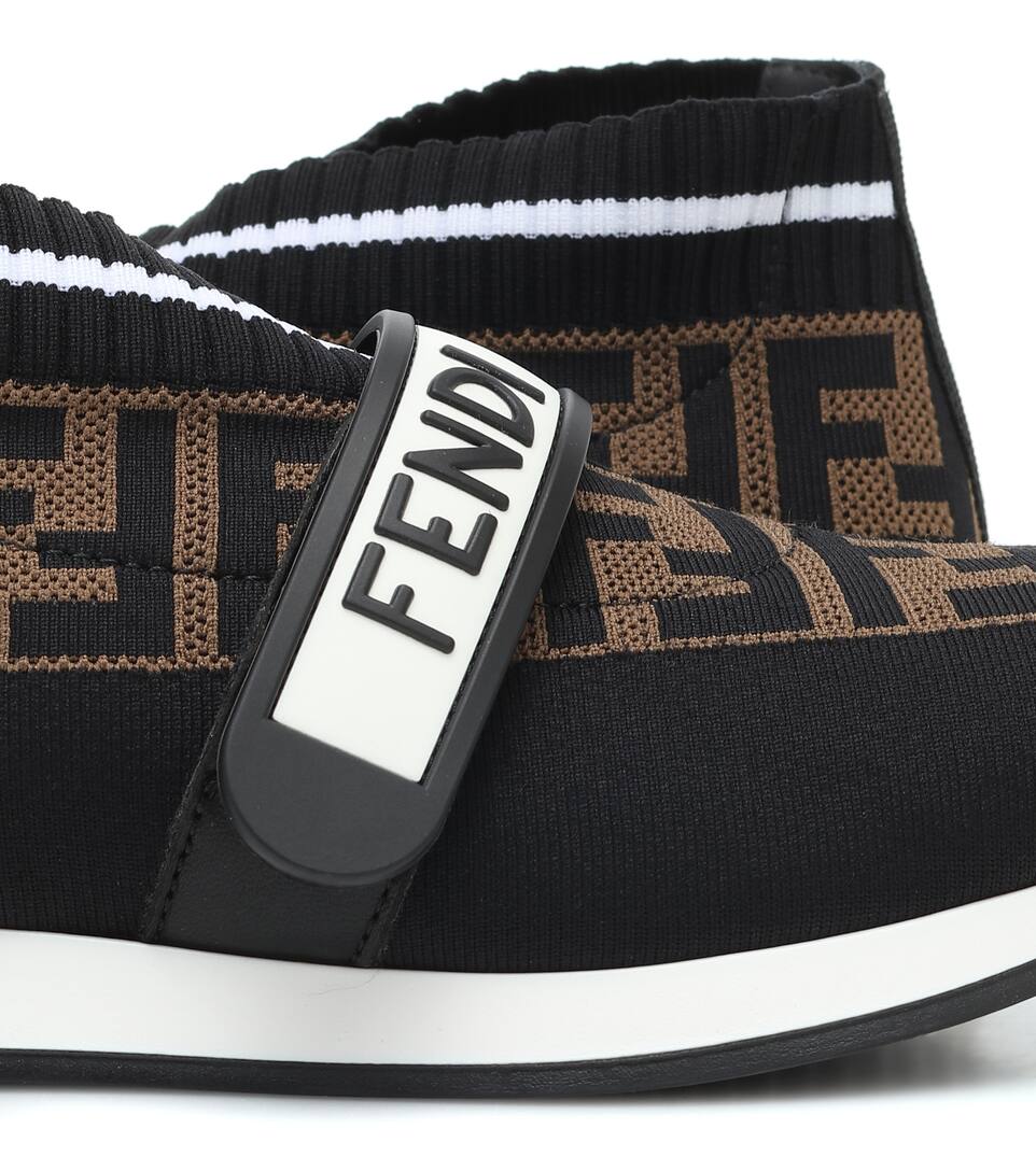 FENDI FF jacquard sneakers,P00436338