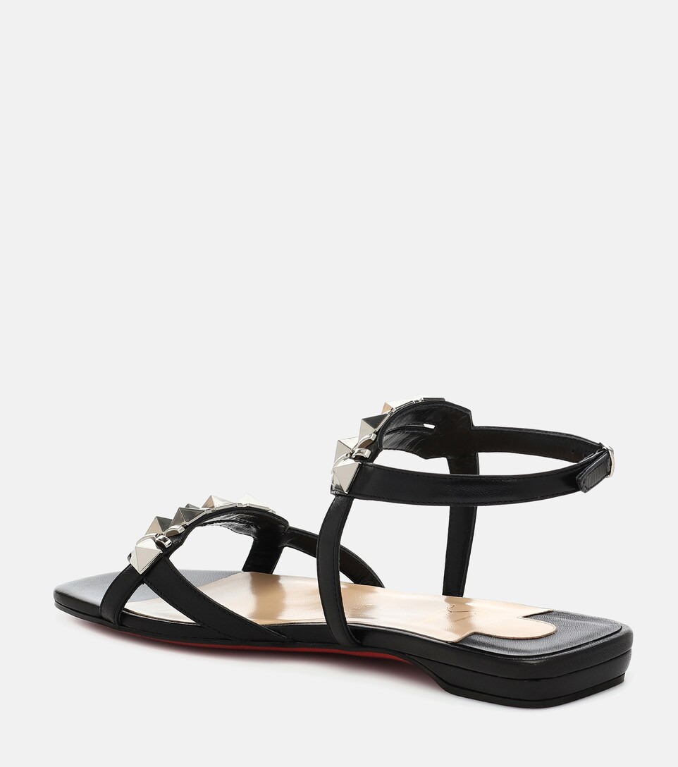 Galerietta Embellished Leather Sandals Christian Louboutin Mytheresa