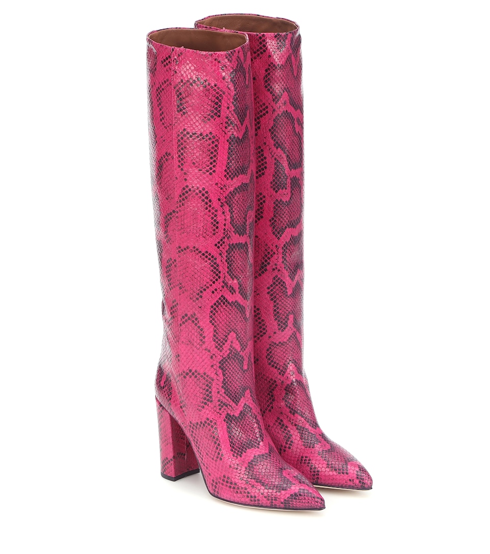 Botas Altas Piel Efecto Serpiente - Paris Texas | Mytheresa