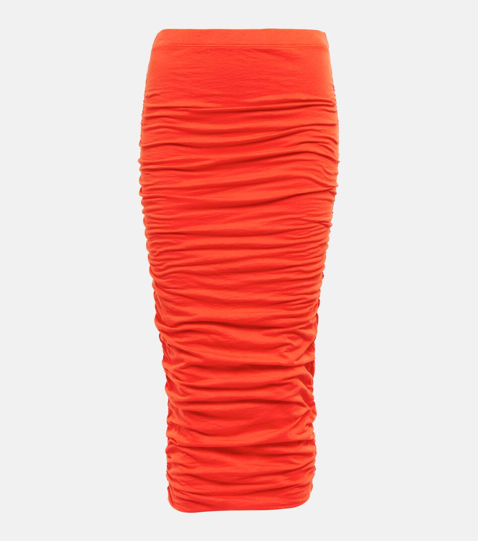 ruched jersey pencil skirt