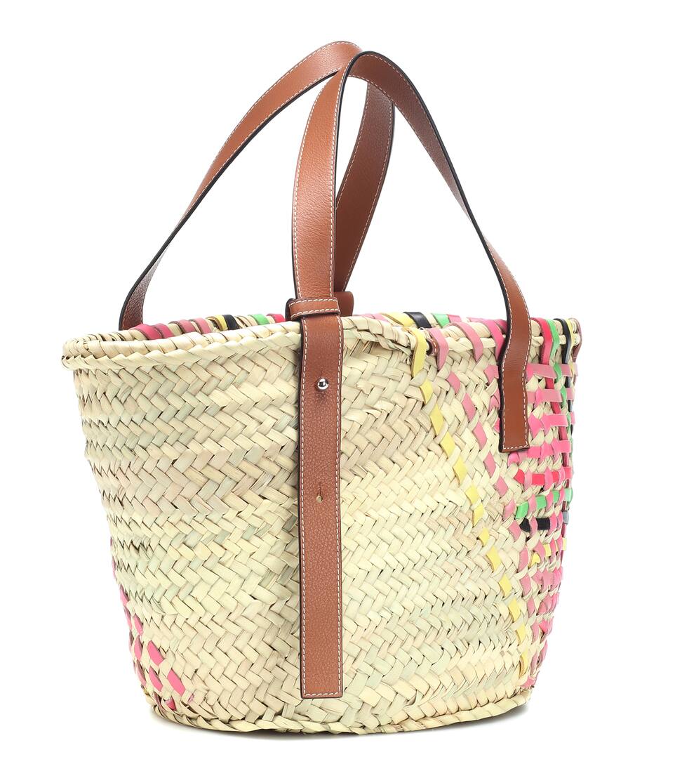 LeatherTrimmed Basket Tote Loewe mytheresa