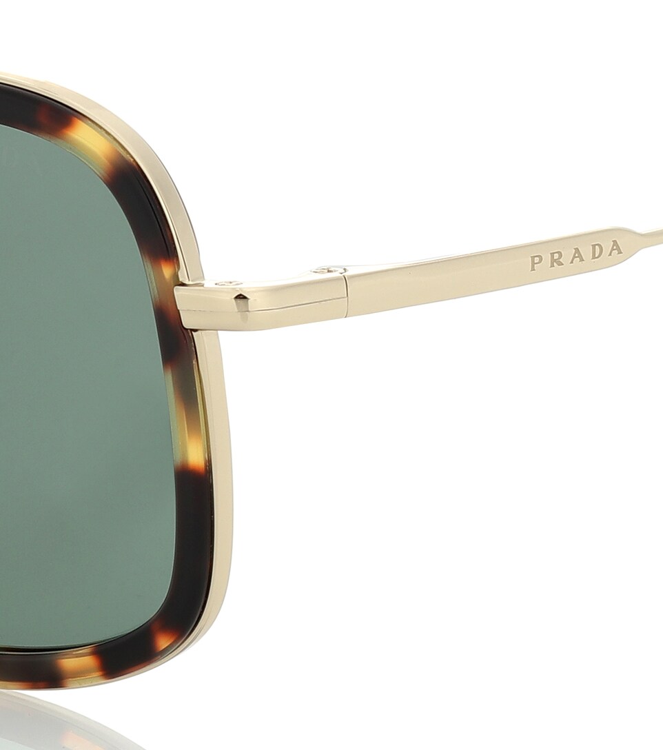 prada square aviator sunglasses