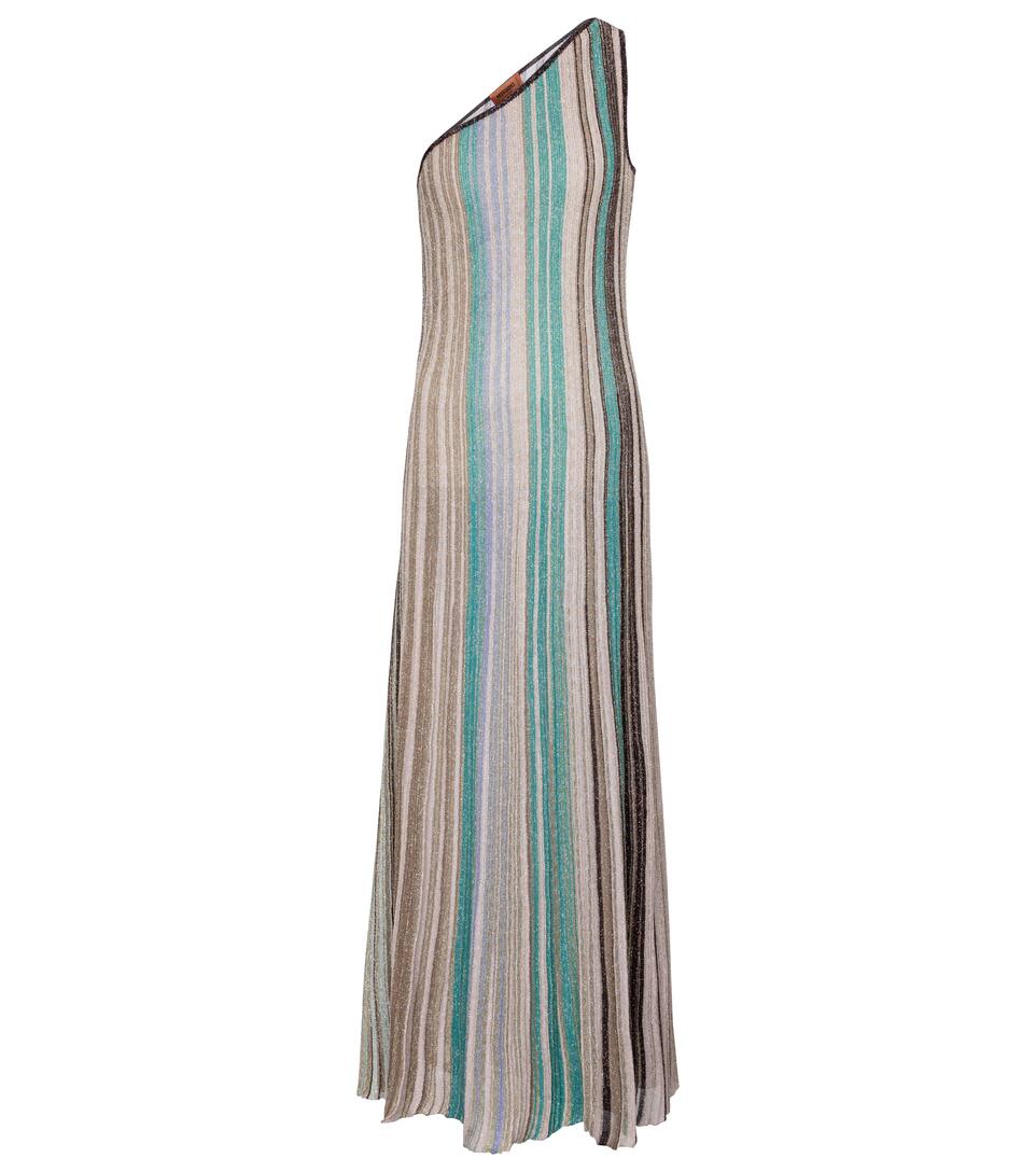 One Shoulder Striped Maxi Dress Missoni Mytheresa