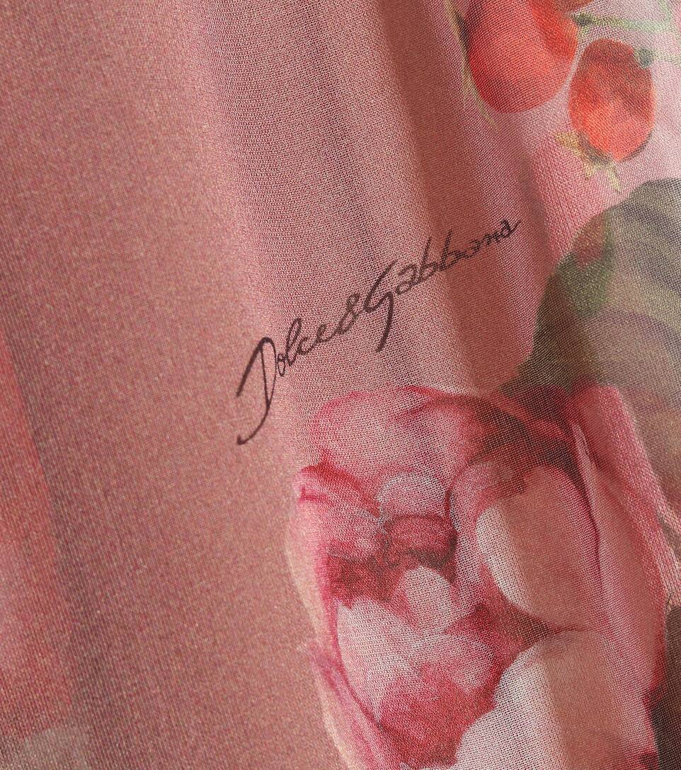 Soie Gabbana En Lavallière Dolceamp; Blouse À Imprimée XiTOZkuP