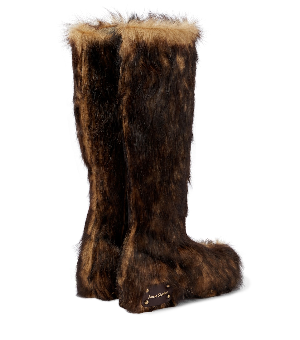 fur knee boots