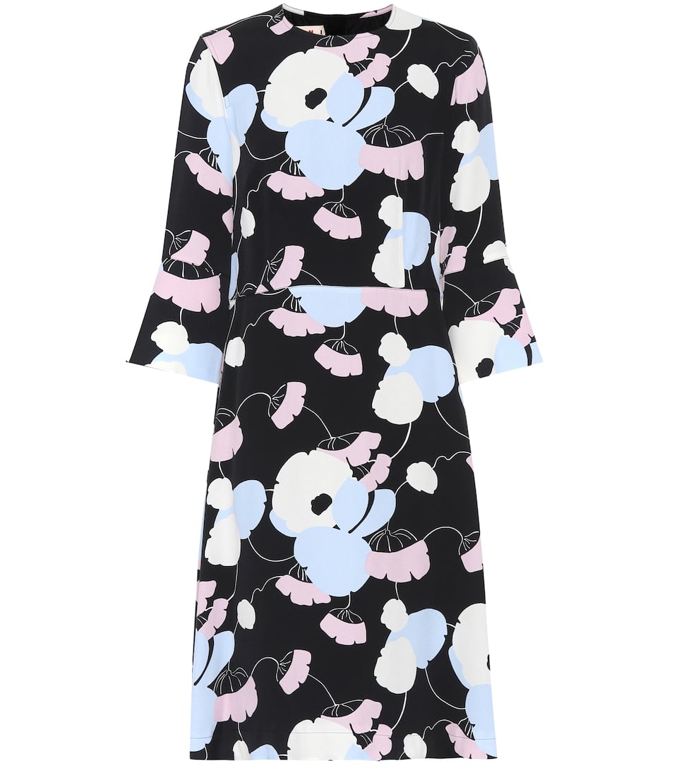 Crêpe Marni Marni Aus Kleid Marni Bedrucktes Aus Crêpe Bedrucktes Kleid zFR6qrz