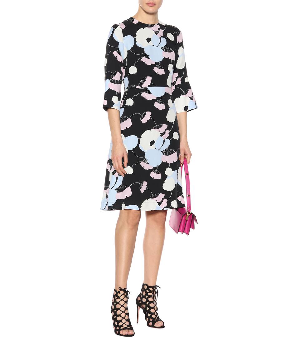 Crêpe Marni Marni Aus Kleid Marni Bedrucktes Aus Crêpe Bedrucktes Kleid zFR6qrz