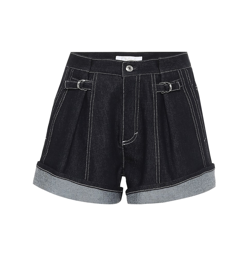 chloe denim shorts