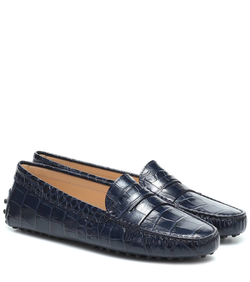 tod's crocodile effect loafers