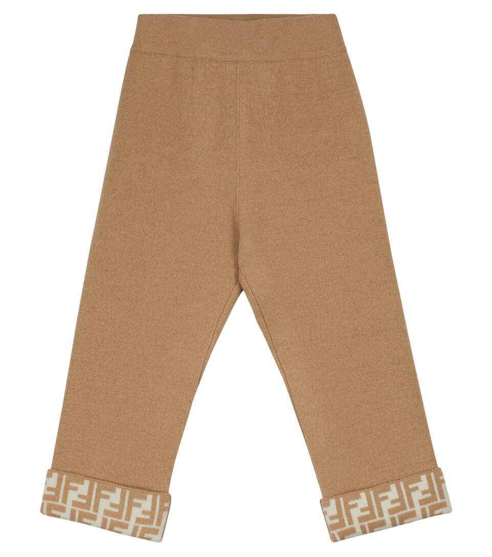 Fendi Kids - Wool-blend sweatpants 