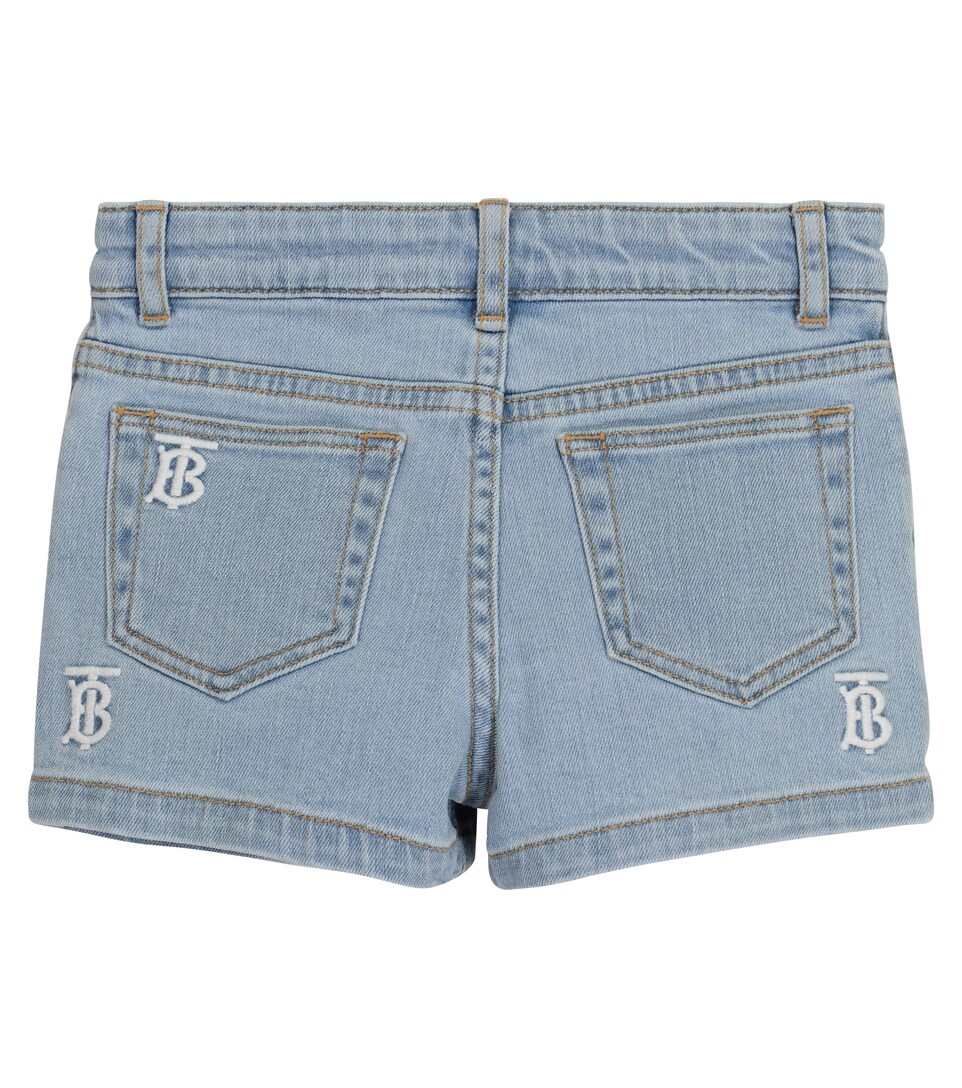 Logo embroidered denim shorts | Mytheresa