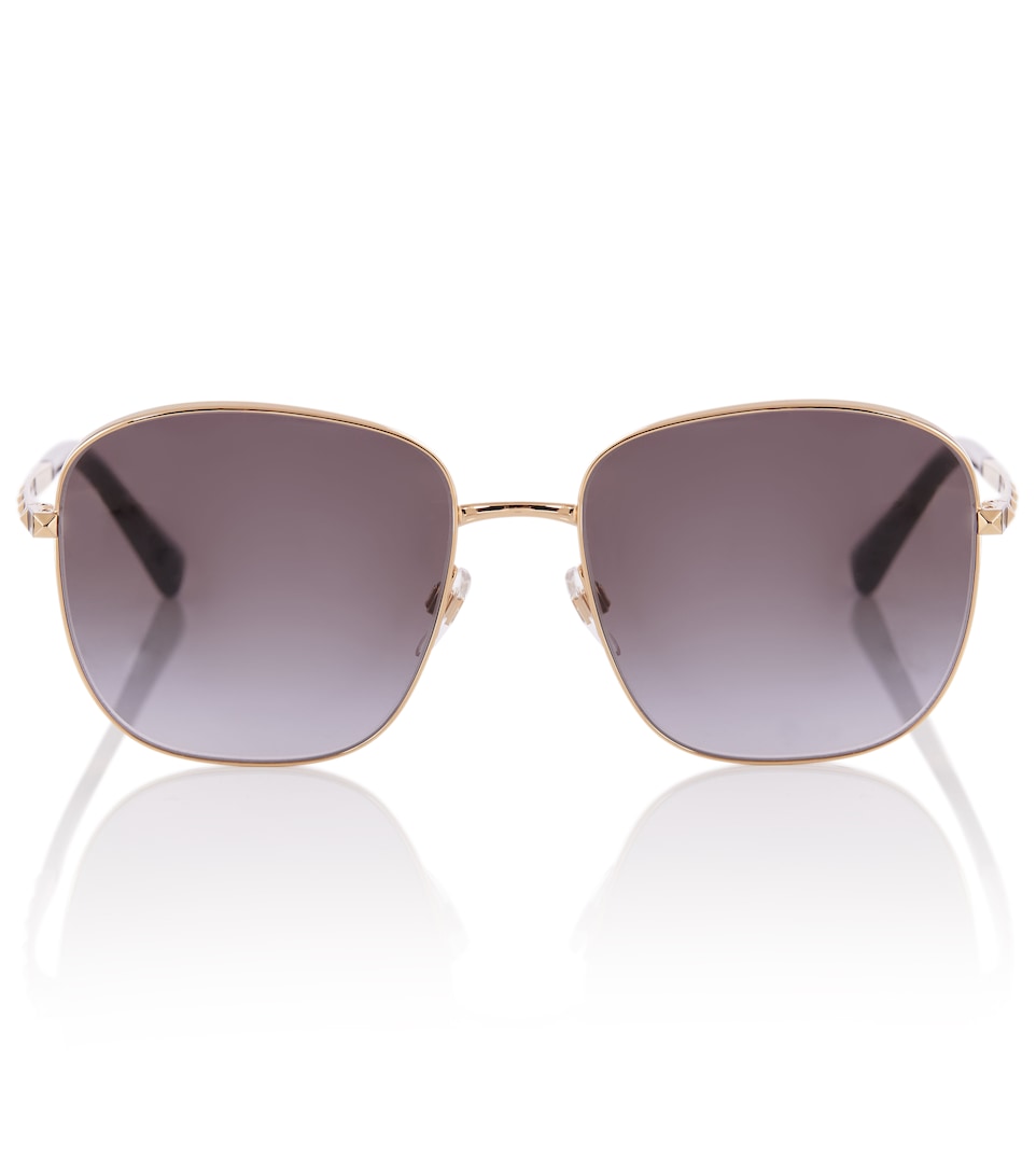 Valentino - Occhiali da sole squadrati con borchie | Mytheresa