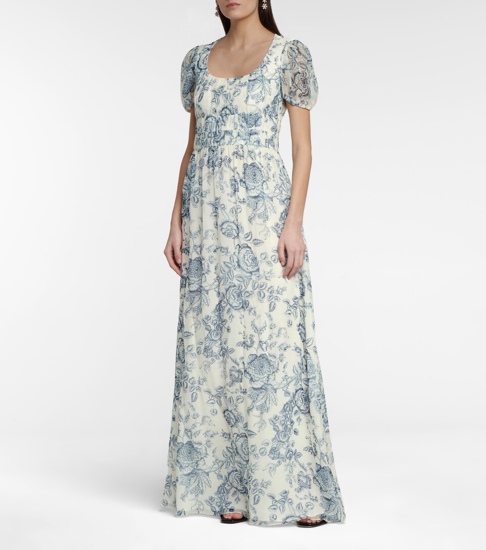 Rick Toile De Jouy Silk Voile Gown Erdem Mytheresa