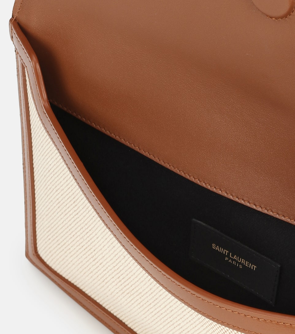 saint laurent canvas clutch