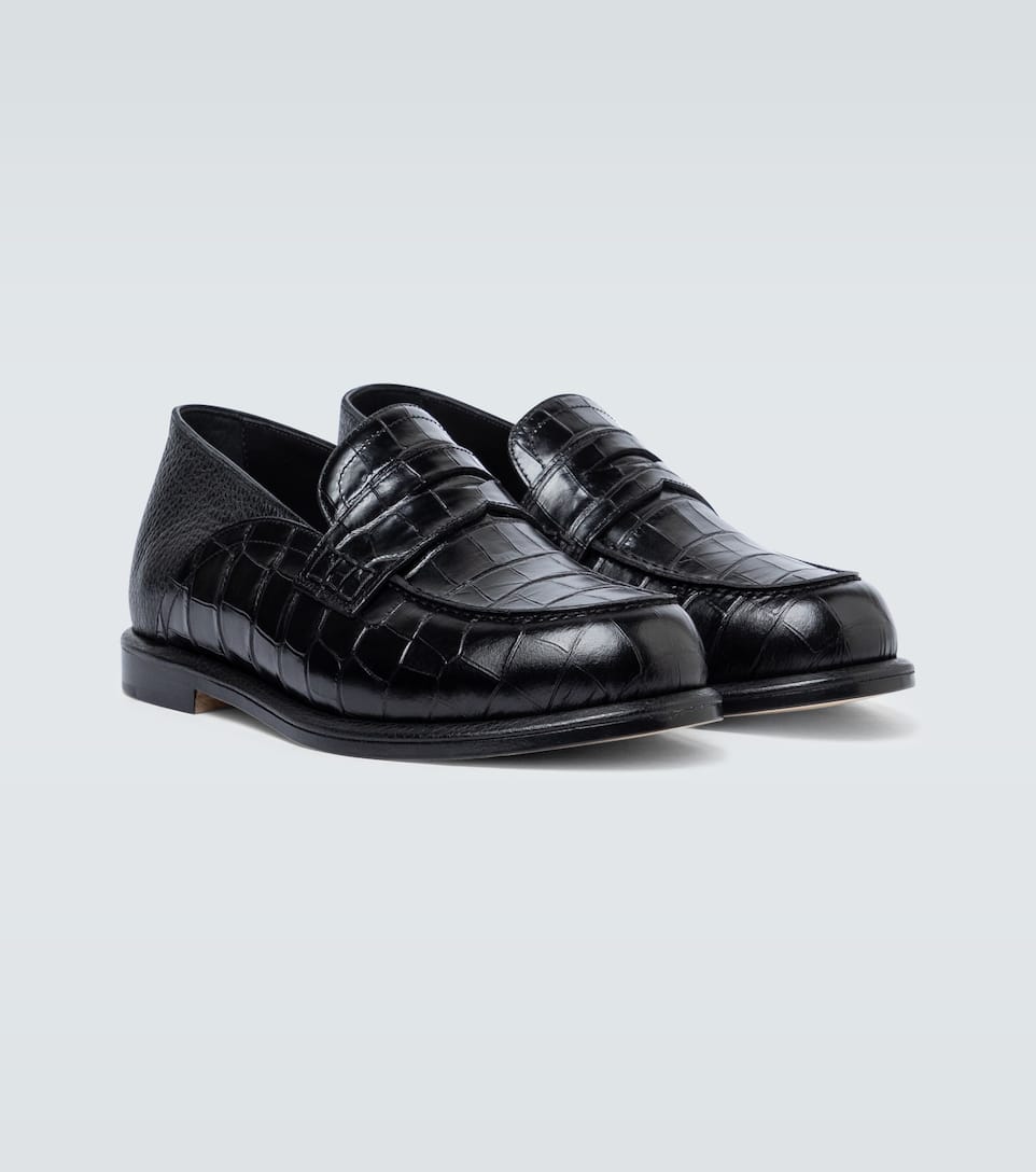loewe croc loafers