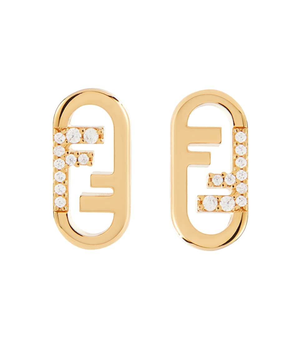 Fendi silver earrings clearance