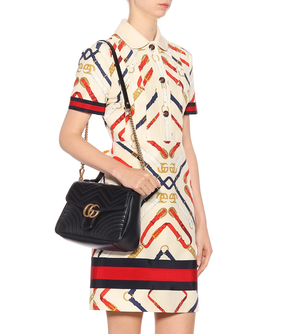 gg marmont small top handle bag