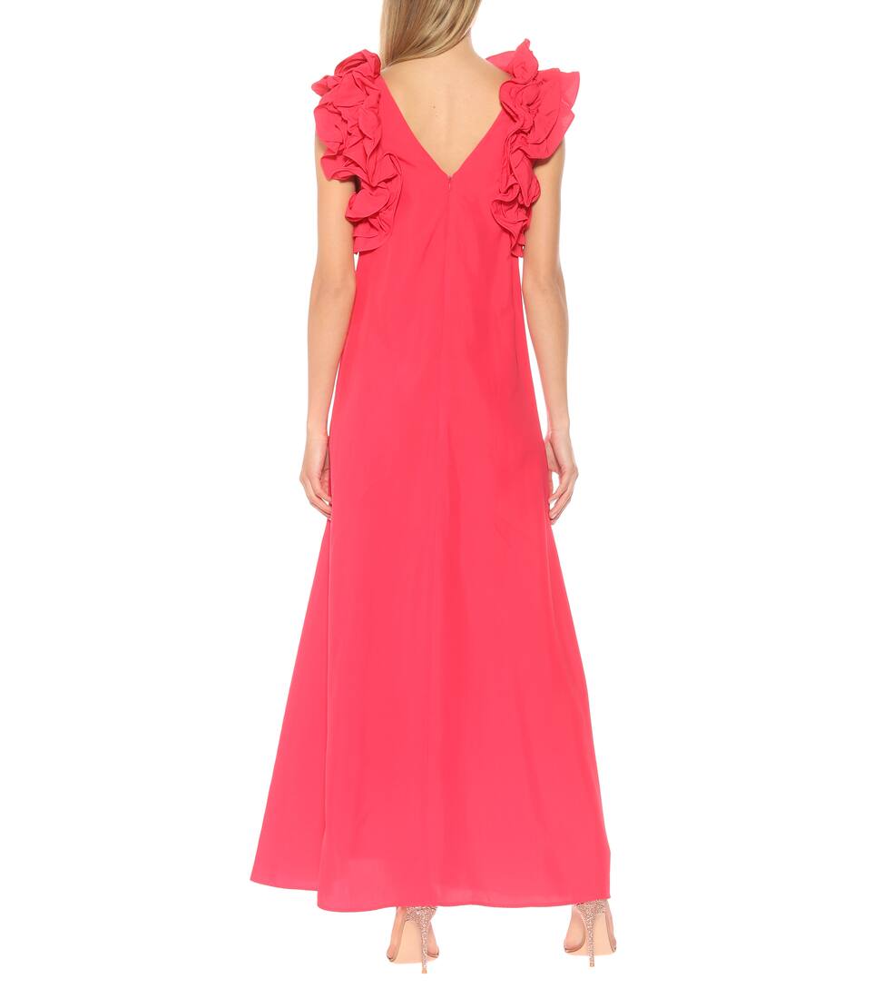 frill sleeve maxi dress