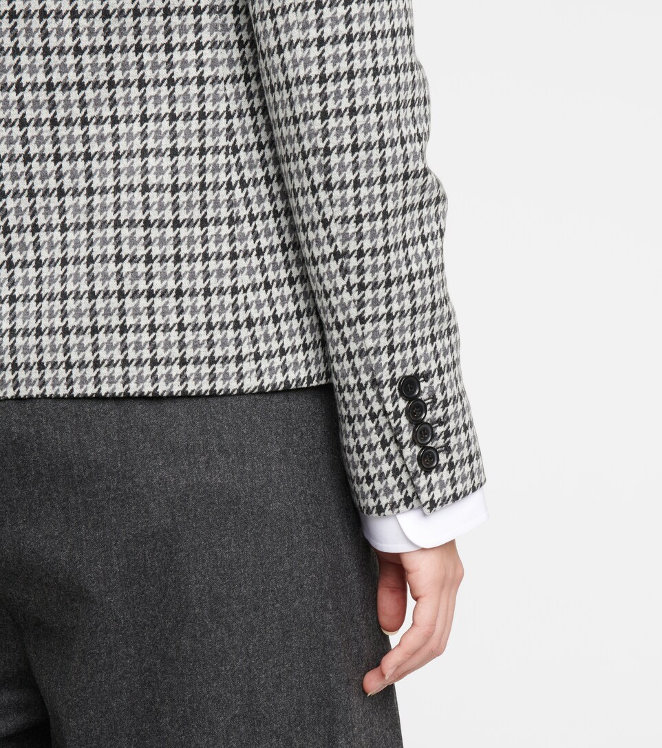 houndstooth wool blazer