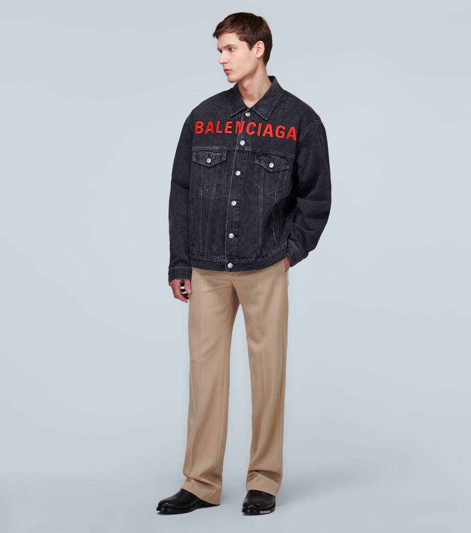 BALENCIAGA Oversized logo-embroidered jacket,P00455941