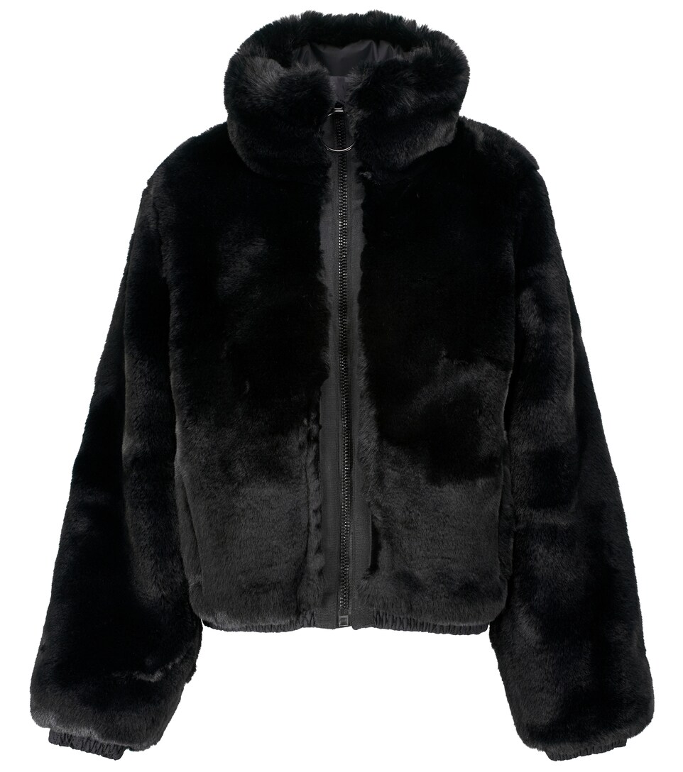 black fur ski jacket