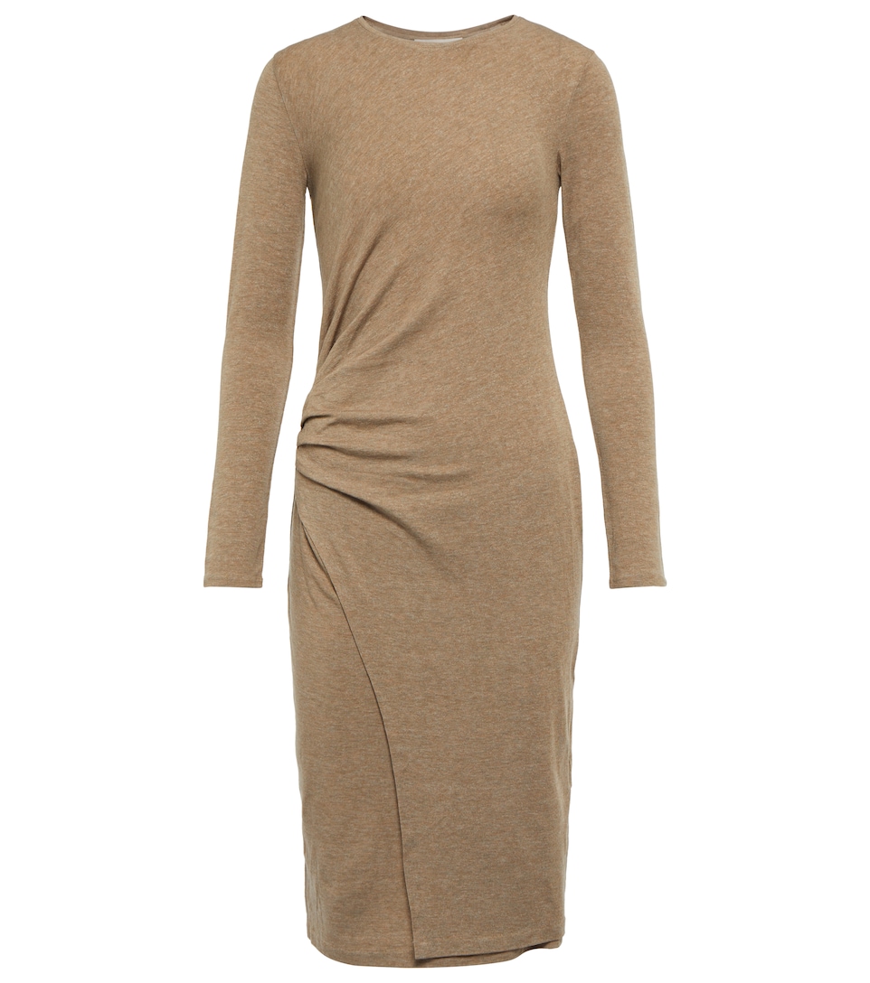 Vince - Ruched knit midi dress | Mytheresa