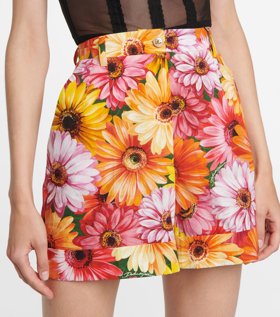Dolce\u0026Gabbana - Floral cotton shorts 