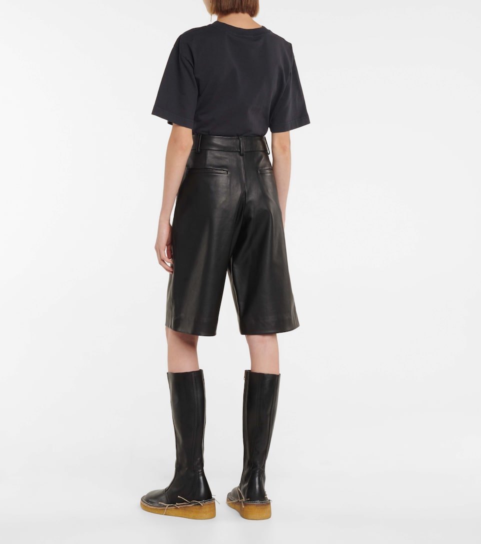 Acne Studios - Leather Bermuda shorts 