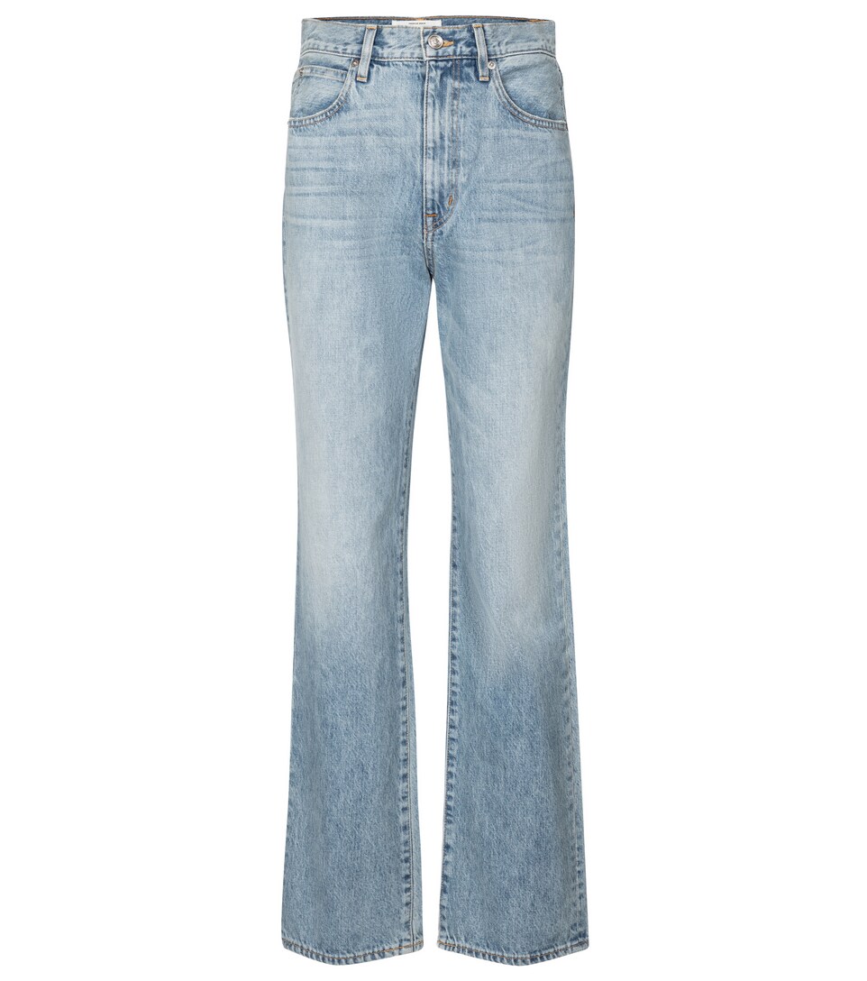 London high-rise straight-leg jeans 