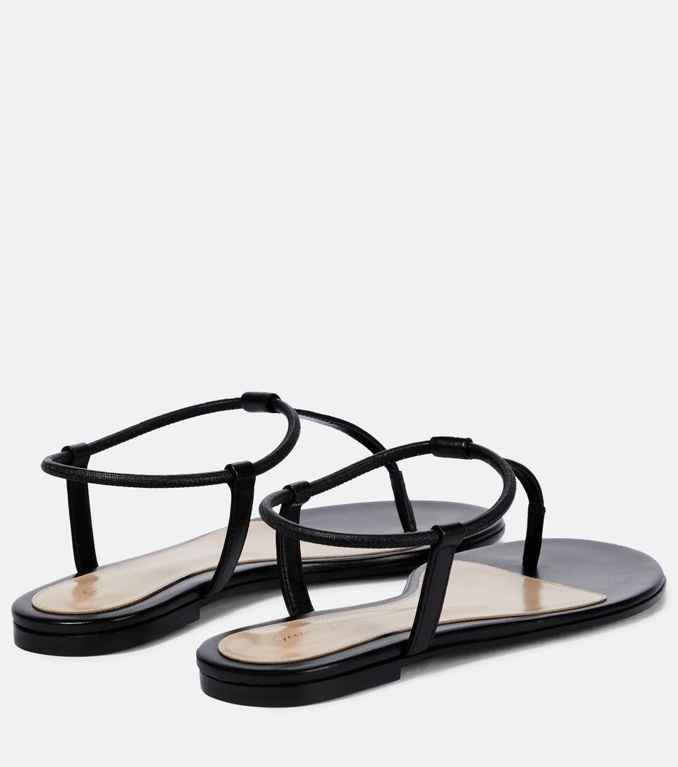 black thong sandals flat