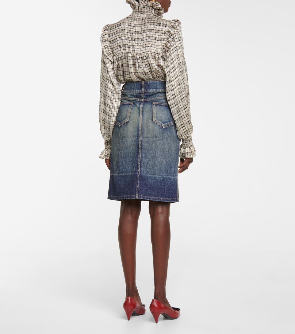 Saint Laurent - Denim midi skirt 