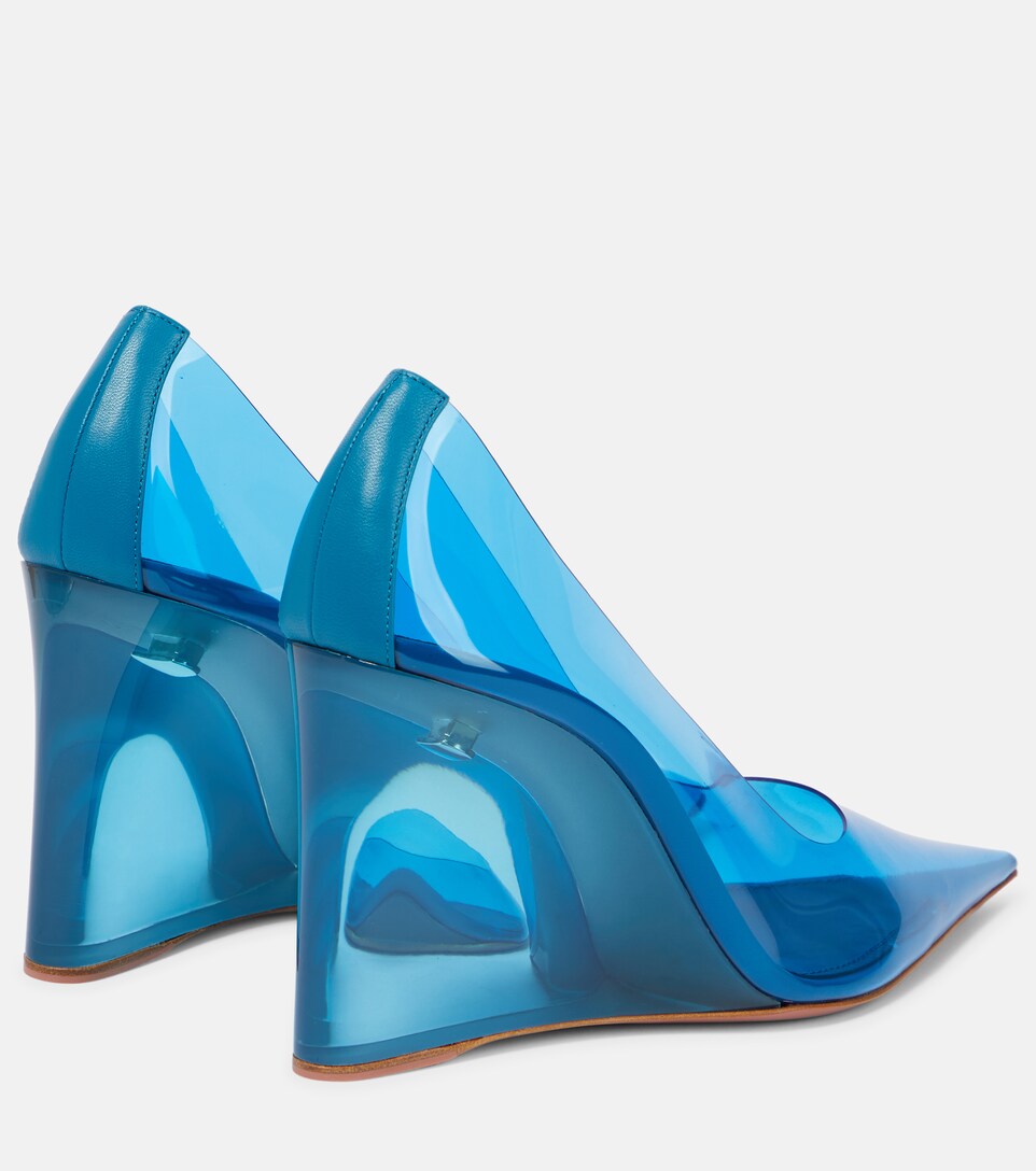 Amina Muaddi - Ane Glass wedge pumps 