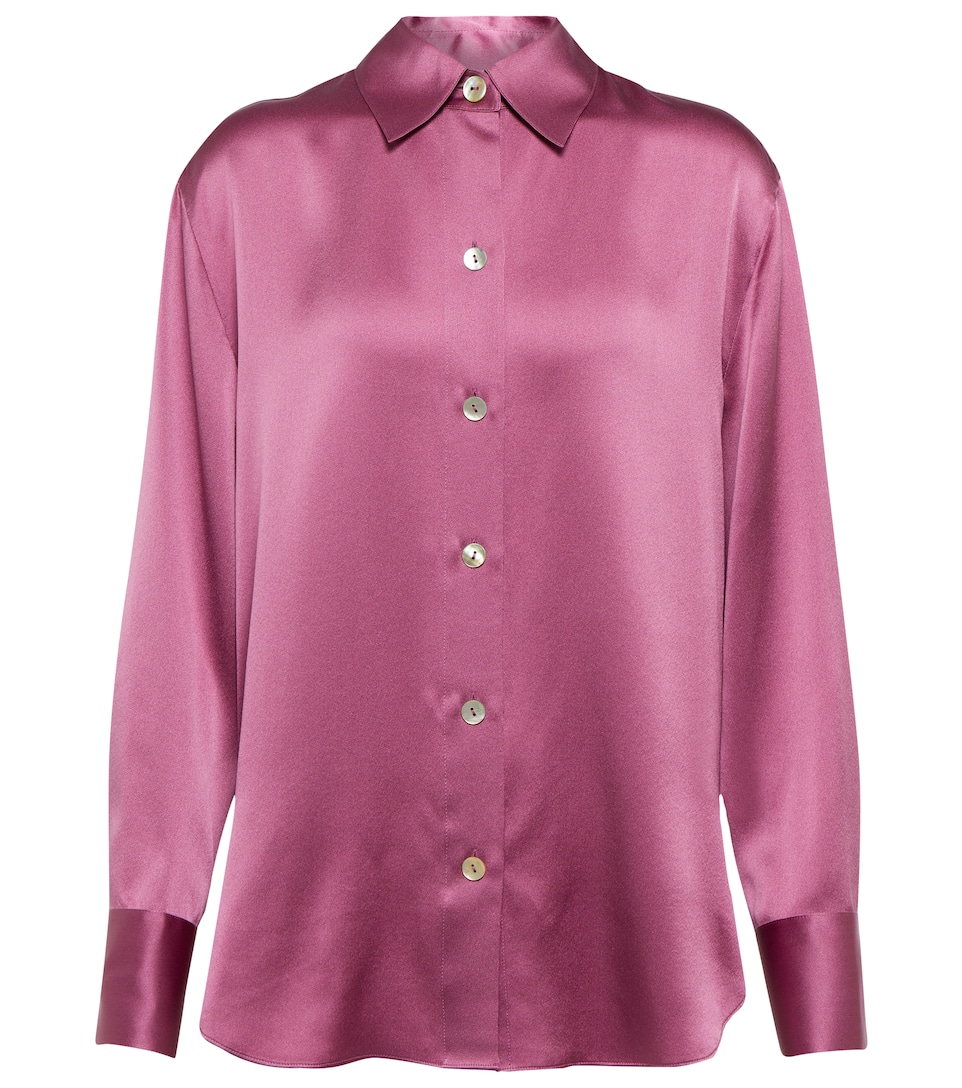 gucci pink satin shirt