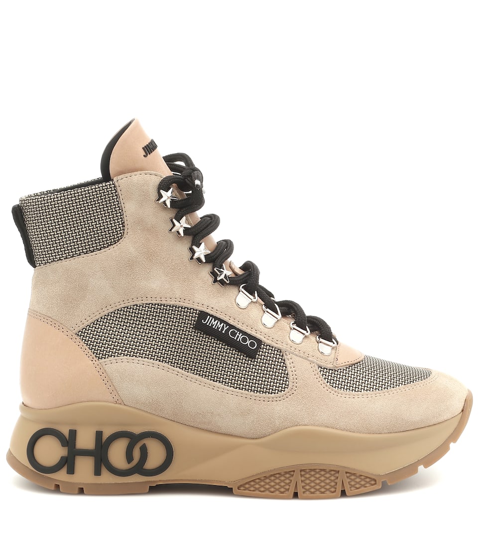 jimmy choo inca f suede & mesh bootie