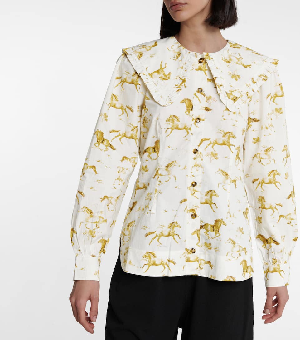 Ganni horse blouse clearance
