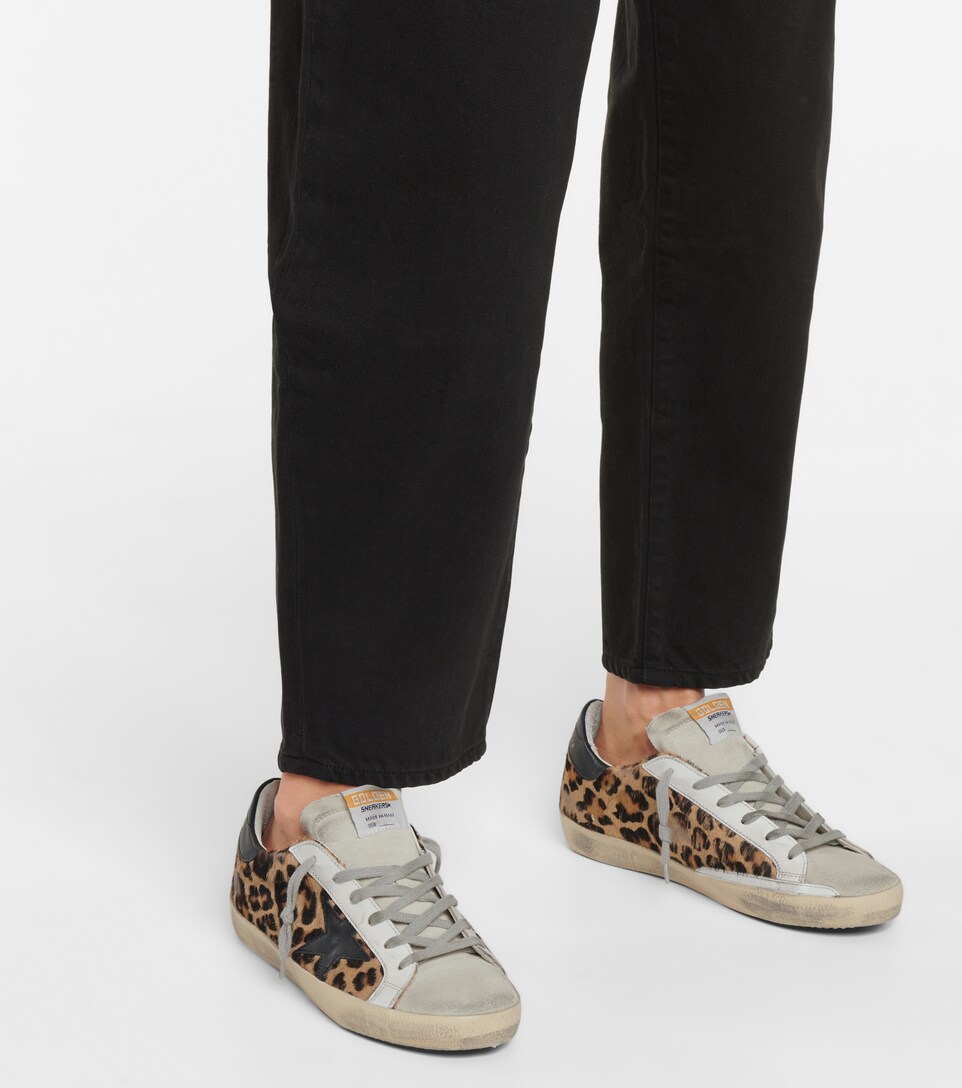 superstar leopard print sneakers