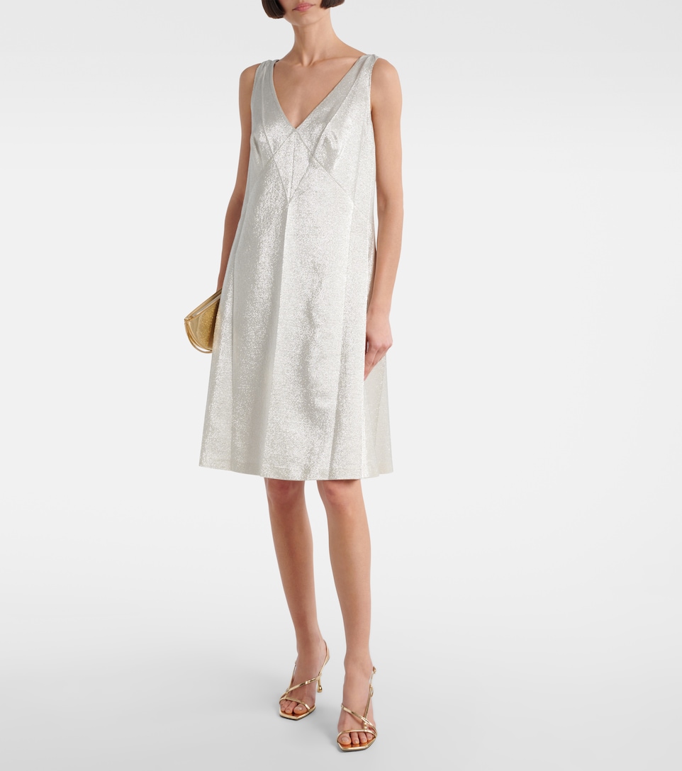 Marc Jacobs - Vestido corto de gabardina y lamé | Mytheresa