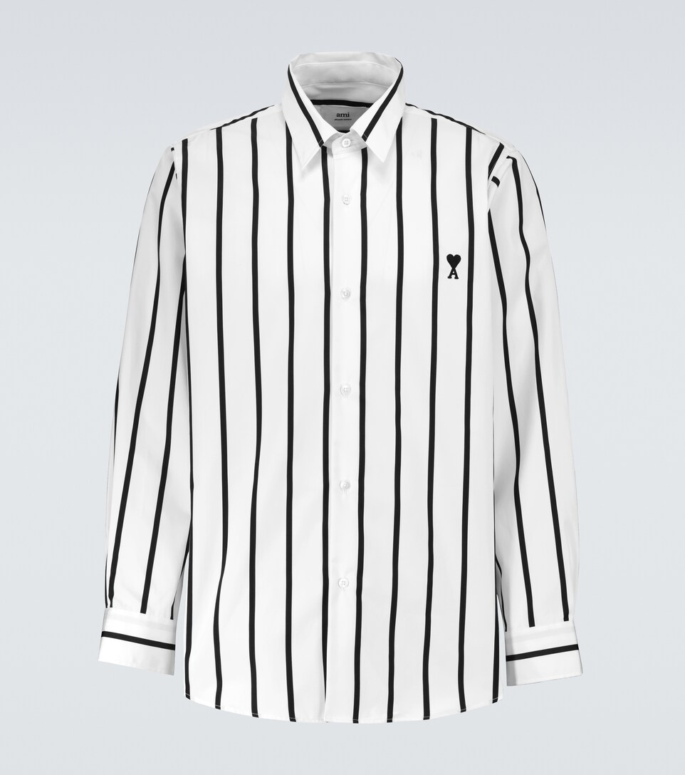 Ami Paris - Ami de Coeur striped cotton 