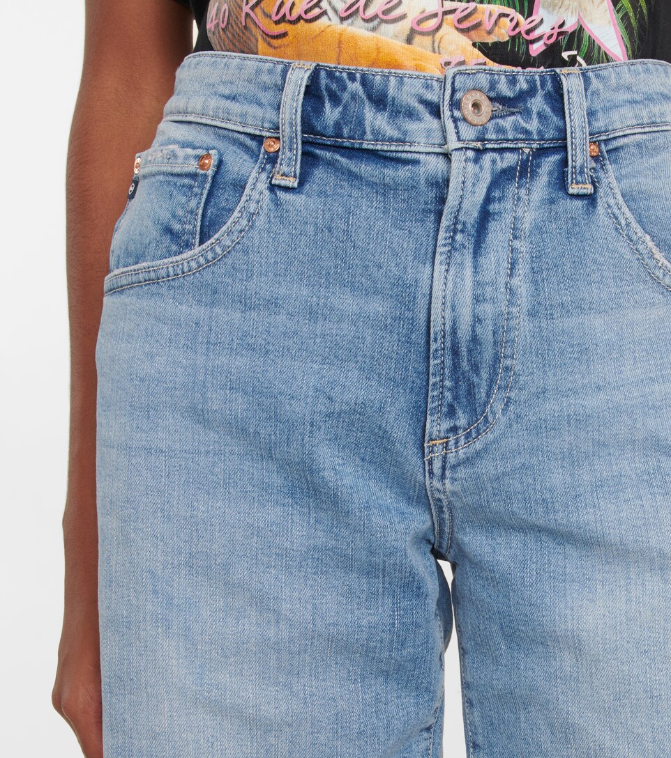AG Jeans - High-rise denim Bermuda 